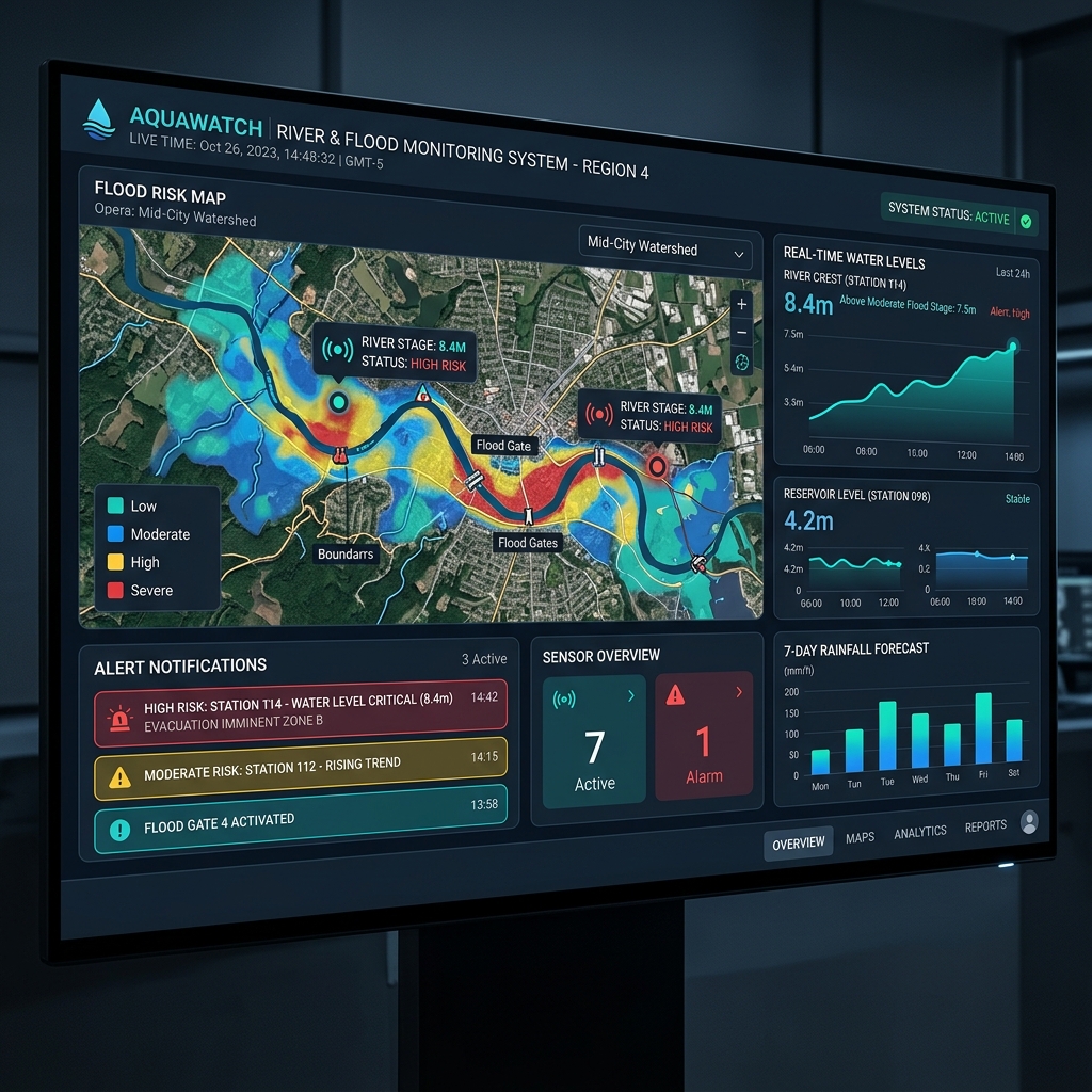 HydroAlert Digital Dashboard Preview